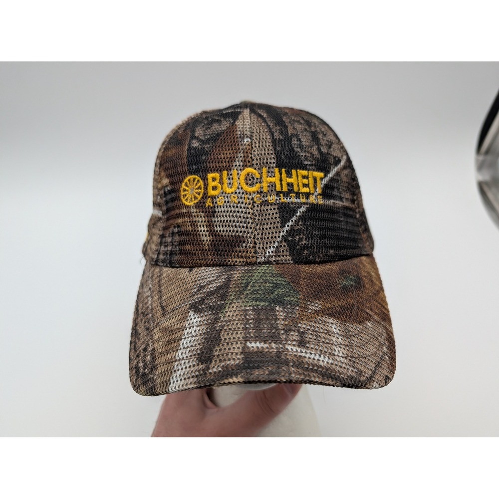 Buchheit Agriculture Camo Mesh Trucker Hat Cap America Rudy 1912-2009 Brown Logo